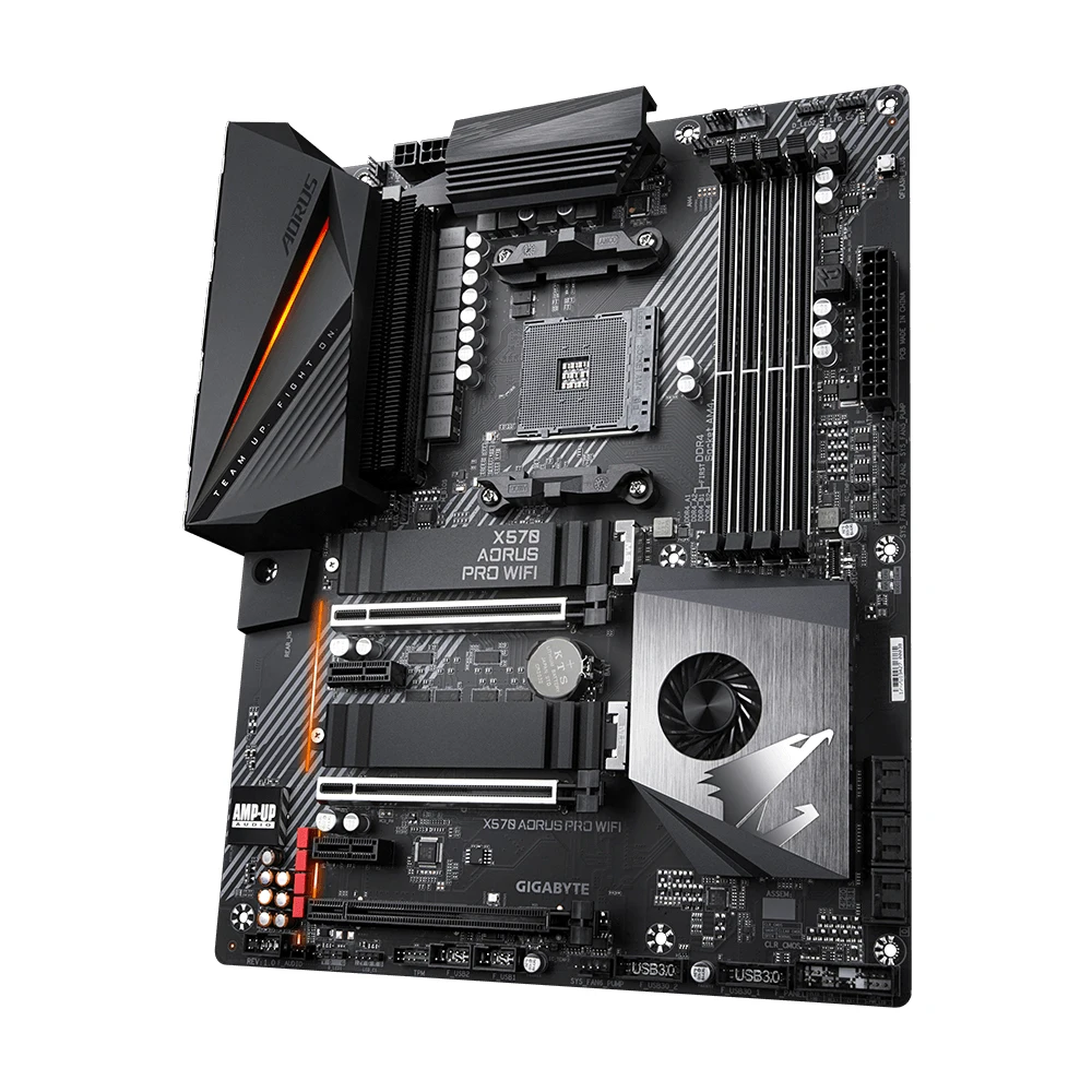 Imagem -03 - Gigabyte Amd X570 Aorus Pro Wifi Placa-mãe Suporte Ryzen 3950x Ryzen 5700 r5 5600 Cpu Ddr4 M.2 Nvme Pcie 4.0 Am4 Atx