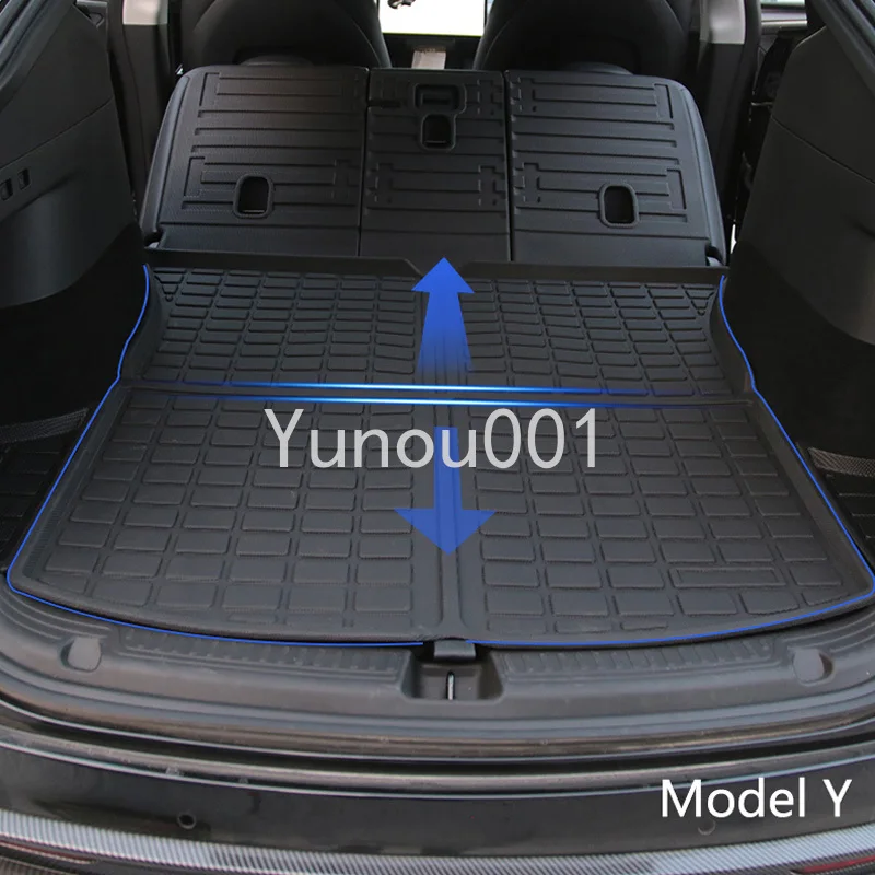 Model Y Floor Mat Car Floor Mat TPE Luggage Fruit Flavor Cargo Lining Rear Seat Backrest Protector Tesla Model Y 2022Accessories