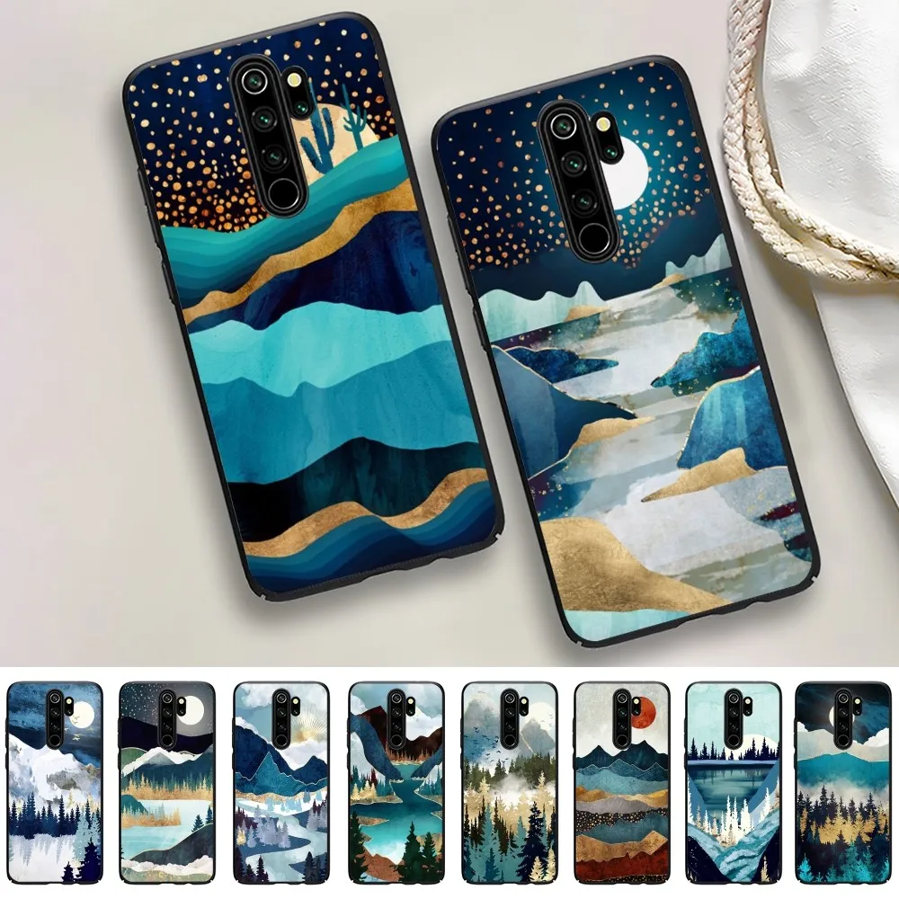 Hand Painted Scenery Phone Case For Redmi Note 4 X 5 A 6 7 8 T 9 9S 10 11 11S 11Epro Poco M3 pro