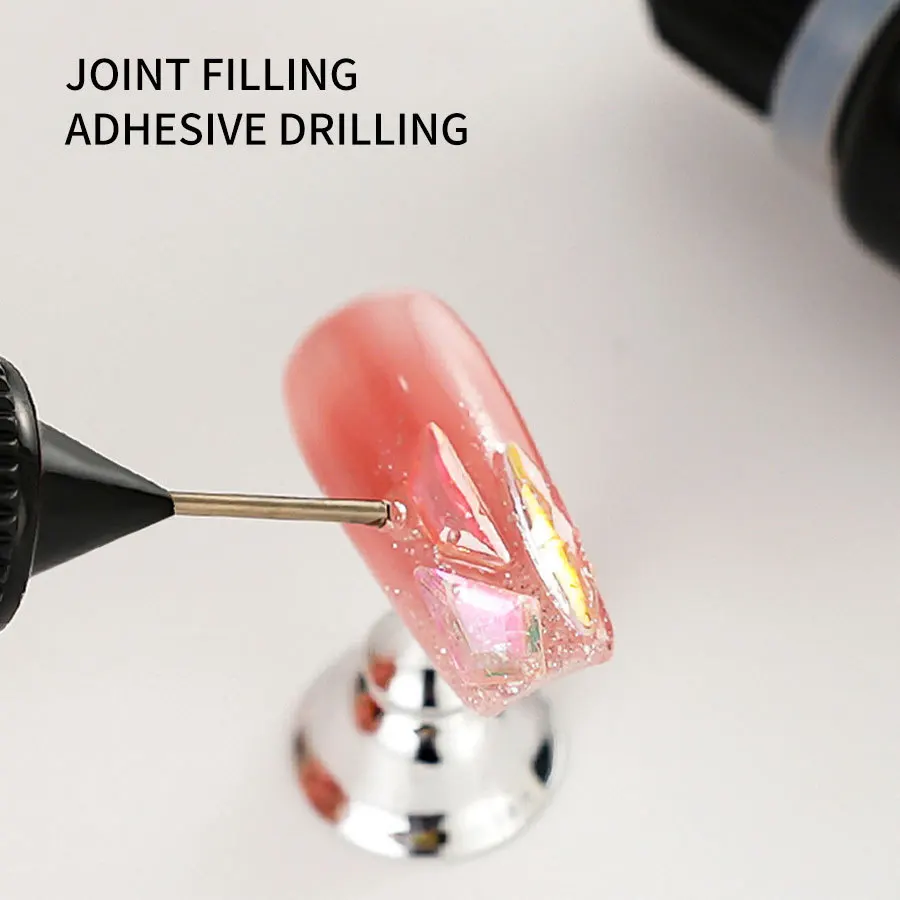 XEIJAYI Nail Rhinestone Adhesive Glue for Stick The 3D Decorations DIY Nail Art Poly Nail Supplies for Professionals Clear Gel