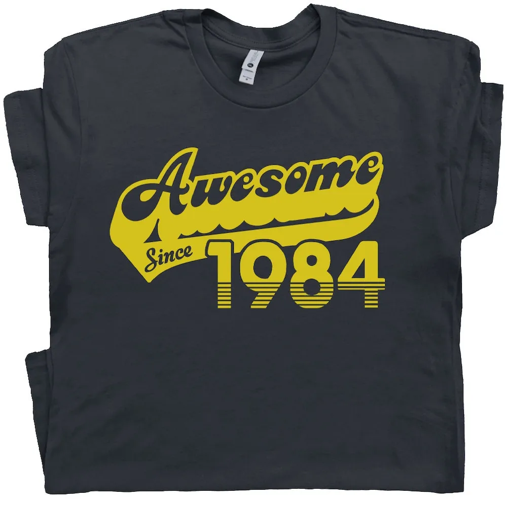 40Th Birthday T Shirt Awesome Since 1984 Funny For Cool Retro