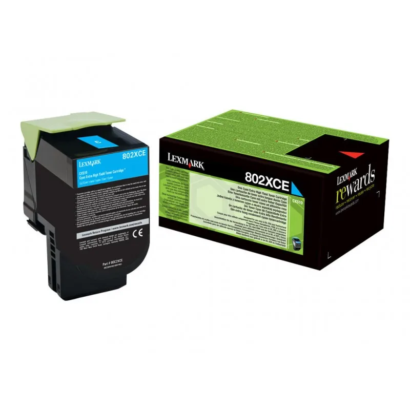 Lexmark CX510 Cyan Original Toner cartridge-80C2XC0/80C2XCE/802XC 80C2XC0 tintasycartuchos.com