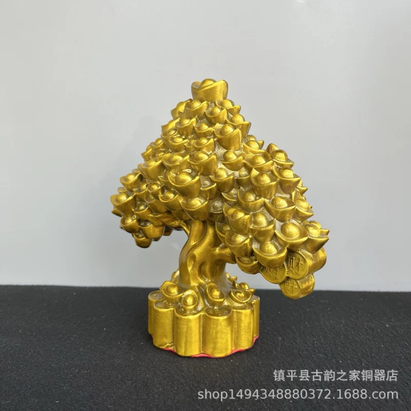 

Медная чаша-дерево денежного притока «Сокровищница» для декора офиса, магазина, подарок на открытие, украшение для прихожей