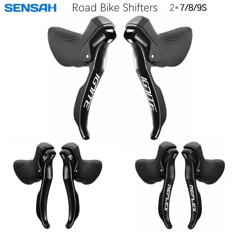 

SENSAH IGNITE Road Bike Shifters 2x7 2x8 2x9 Speed Brake Lever 16/18/20 Speed Bicycle Derailleur For Shimano Sora Tiagra Claris