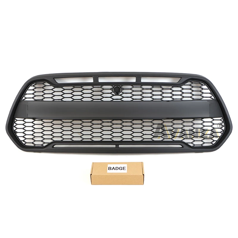 Auto Parts Grill  With Led Lights Front Bumper Grille Modification Accessories Decoration For Ford Transit Custom 2014-2021