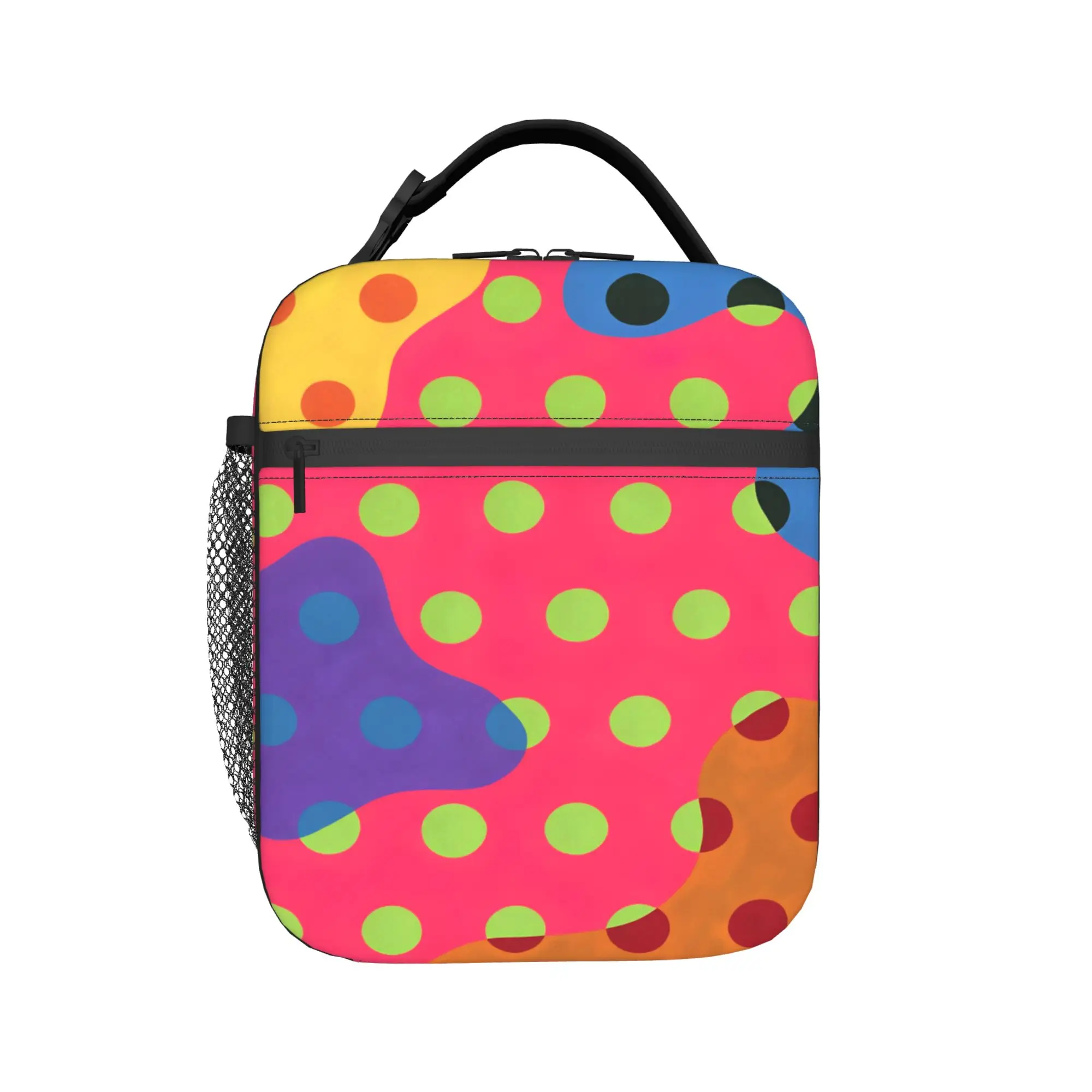 Yayoi Kusama Lunch Bag  Portable Lunch Box Women Office Print Cooler Bag Retro Oxford Tote Food Bags