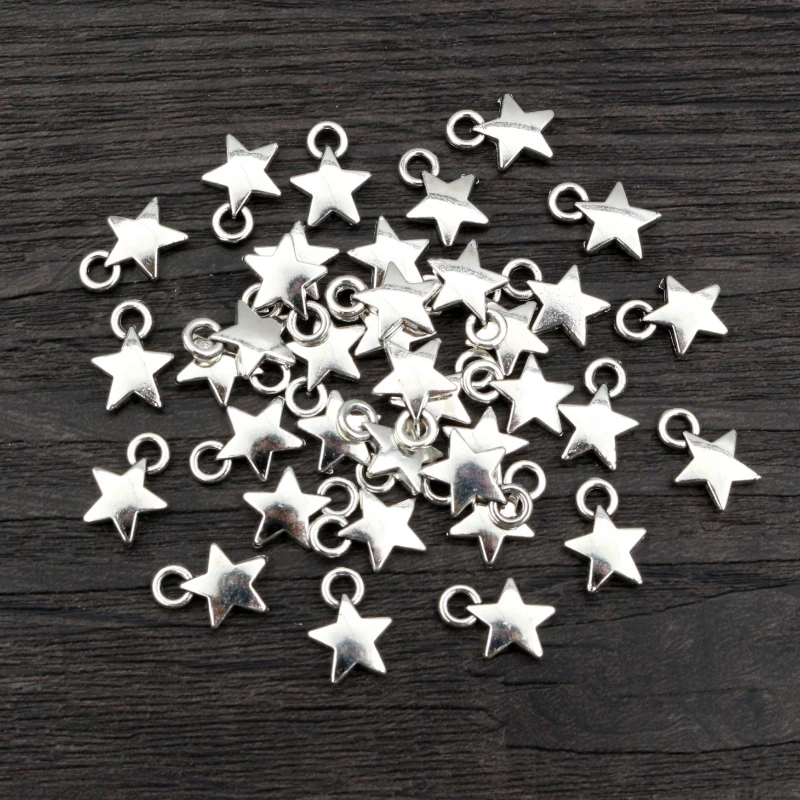 100pcs 매력 11x8mm 티벳 실버 도금 펜던트 골동품 보석 만들기 DIY 수제 공예