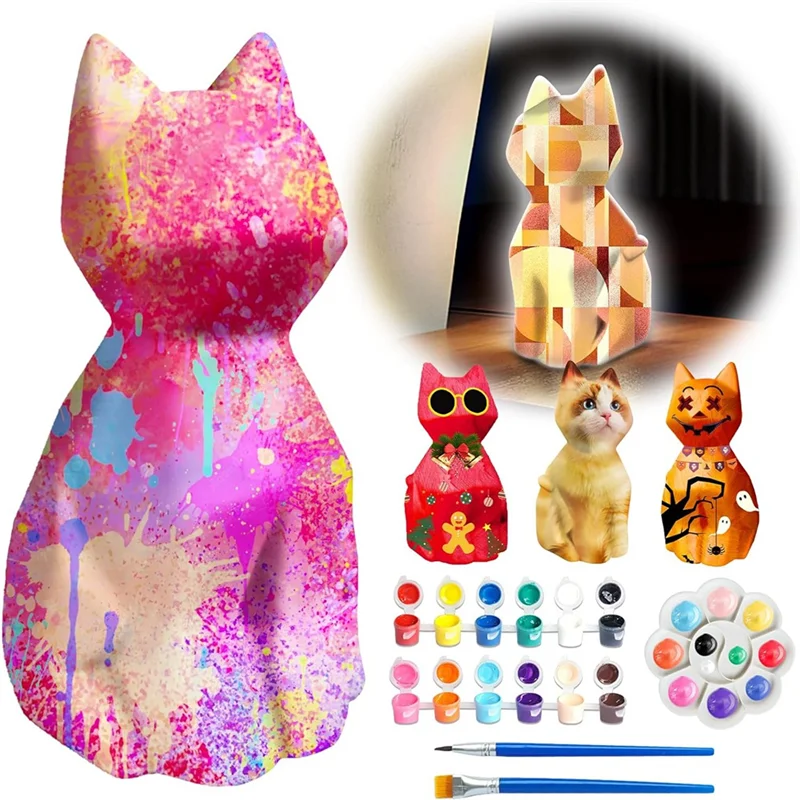

ABKJ-Diy кошка поделки ночник набор для рисования искусство и ремесла подходит для художественных принадлежностей подарки на день рождения