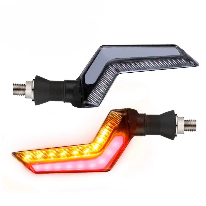 

RTS Universal LED Motorcycle Turn Signals light Daytime Running Lamp Highlight Wing of Light Flowing Type For Moto dirt bike