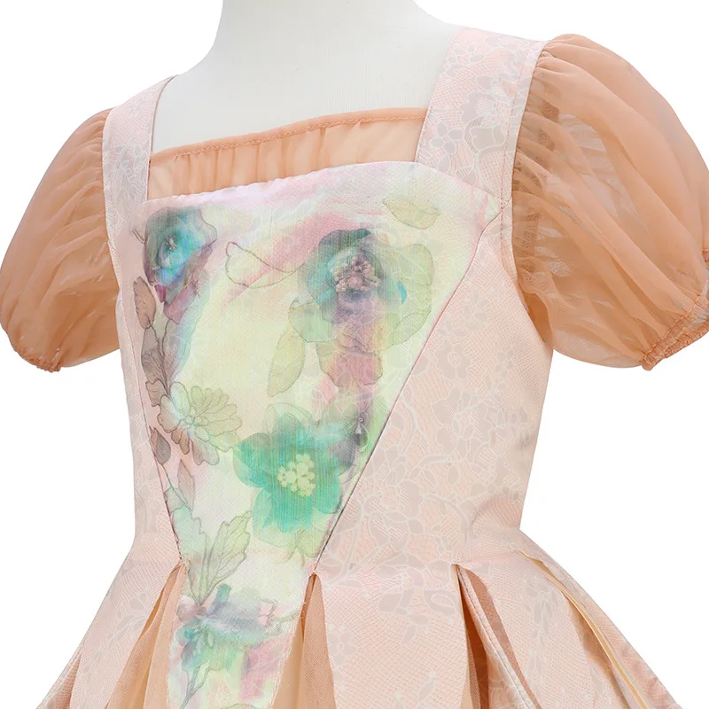 هالوين الملابس هدية إنيد تأثيري حلي أنيقة زهرة تول فستان الحفلات للفتيات الأربعاء لعب الأدوار فستان حفلات عيد ميلاد