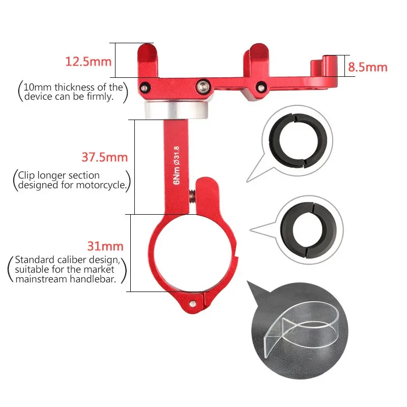 GUB Plus 9 360 Degree Rotation Aluminum Bicycle Handle Phone Holder For 3.5-6.2 inch Support Case E Bike Motorcycle Handlebar