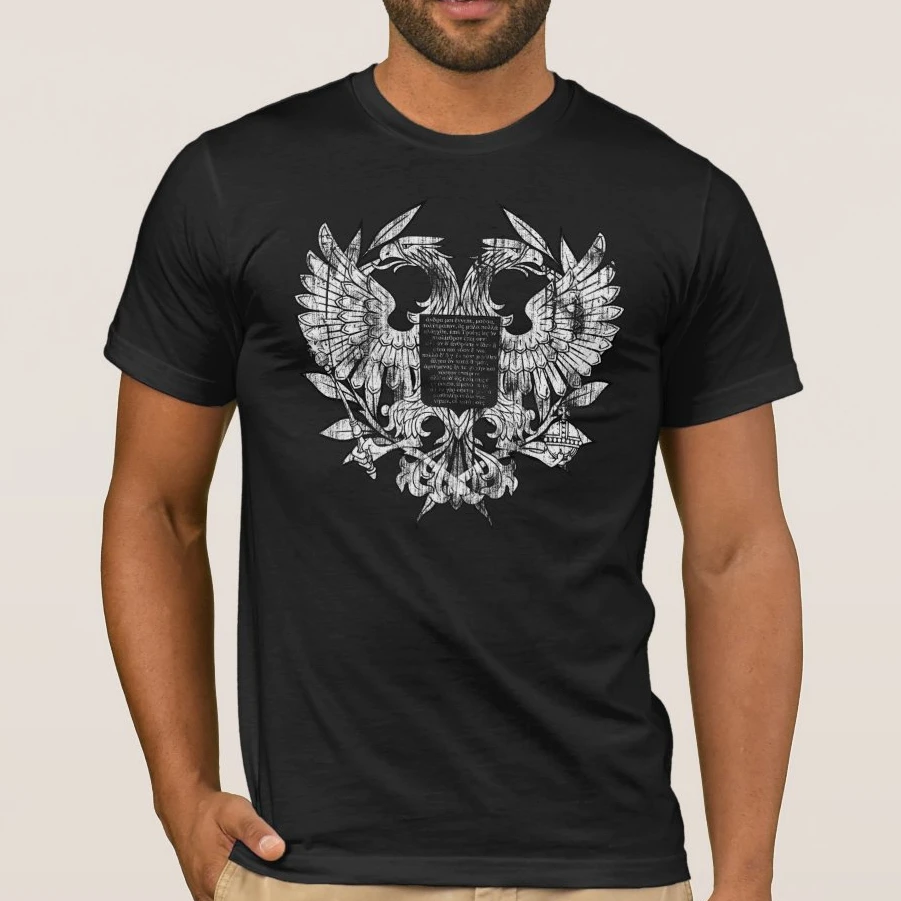 Symbol of The Greek God Apollo. Byzantine Double-headed Eagle T-Shirt. Summer Cotton Short Sleeve O-Neck Mens T Shirt New S-3XL