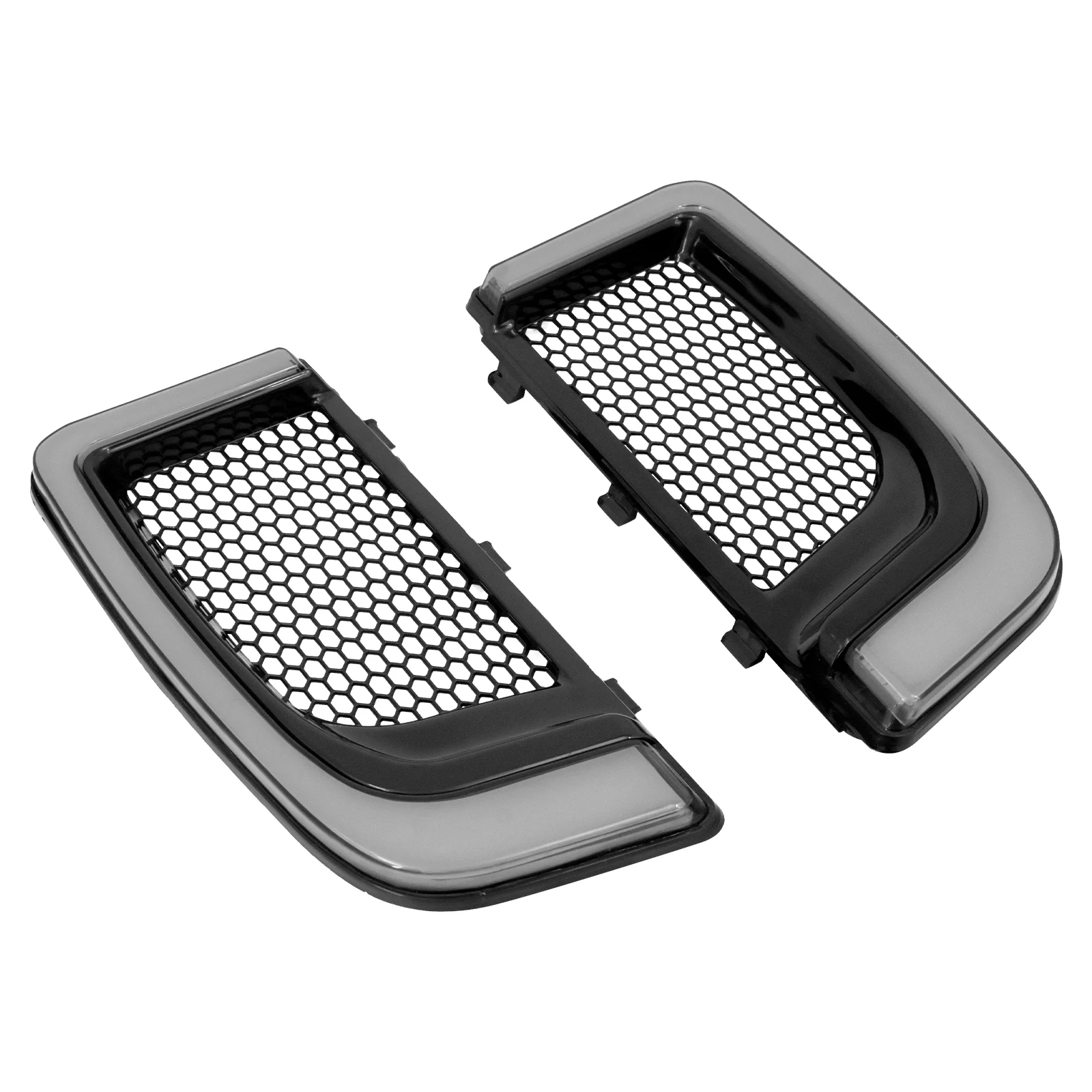 Luz LED de señal de giro para motocicleta, parrillas inferiores de carenado para Harley Touring Street Electra Glide Tri Glide FLHTKSE CVO Limited,