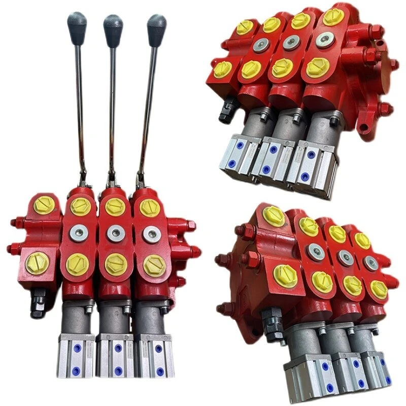 DL15-4way  Air-controlled Multi-way Reversing Valve Forklift Sanitation Truck Manual Integrated Hydraulic Distributor Large Flow