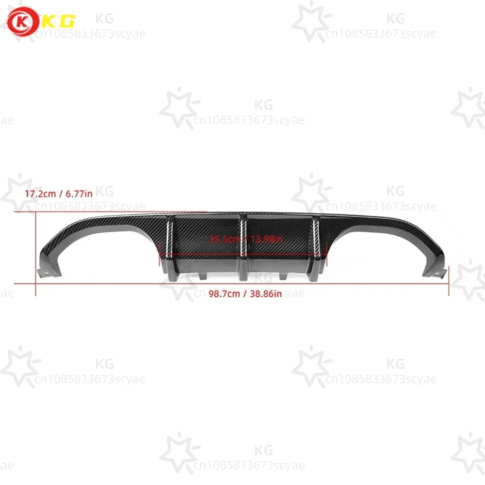 Real Carbon Fiber Rear Diffuser Bumper Lip Spoiler For BMW 3 4 Serises F80 M3 F82 F83 M4 2014-2020 MP Style blackRear Diffuser