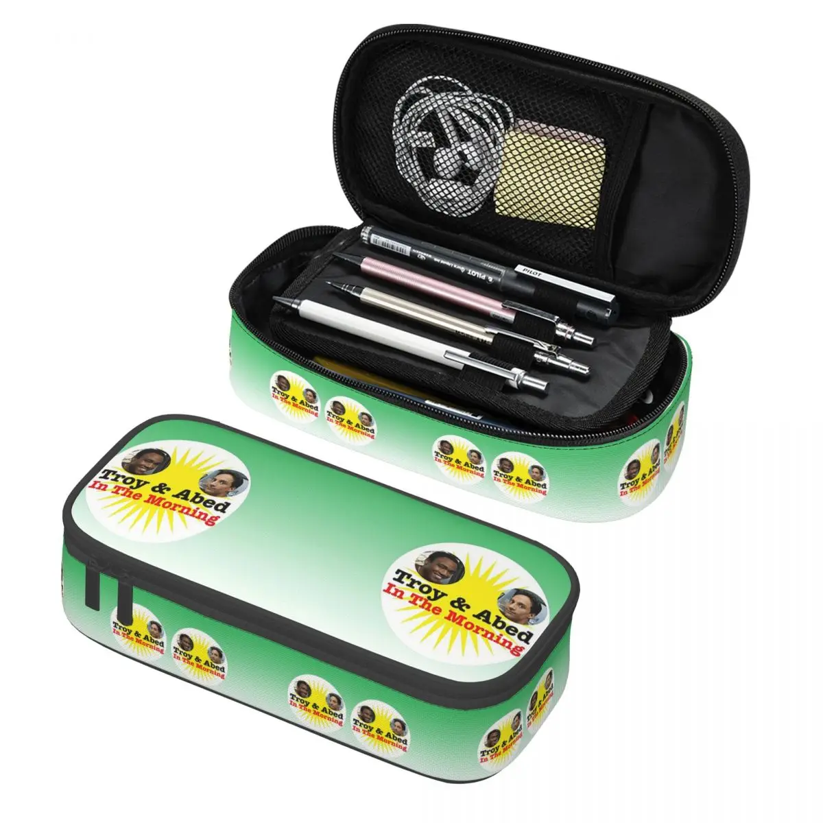 

Troy And Abed In The Morning Pencil Cases Pencil Pouch Storage Stationery Supplies Big Capacity Pen Box Pencil Bag for Students