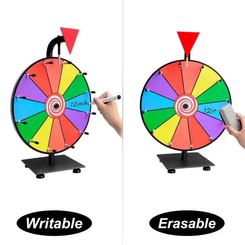 12 Inch Spin The Wheel With Dry Erase Marker And Eraser Slots Tabletop Roulette Wheel Of Fortune Win The Fortune Spin Game