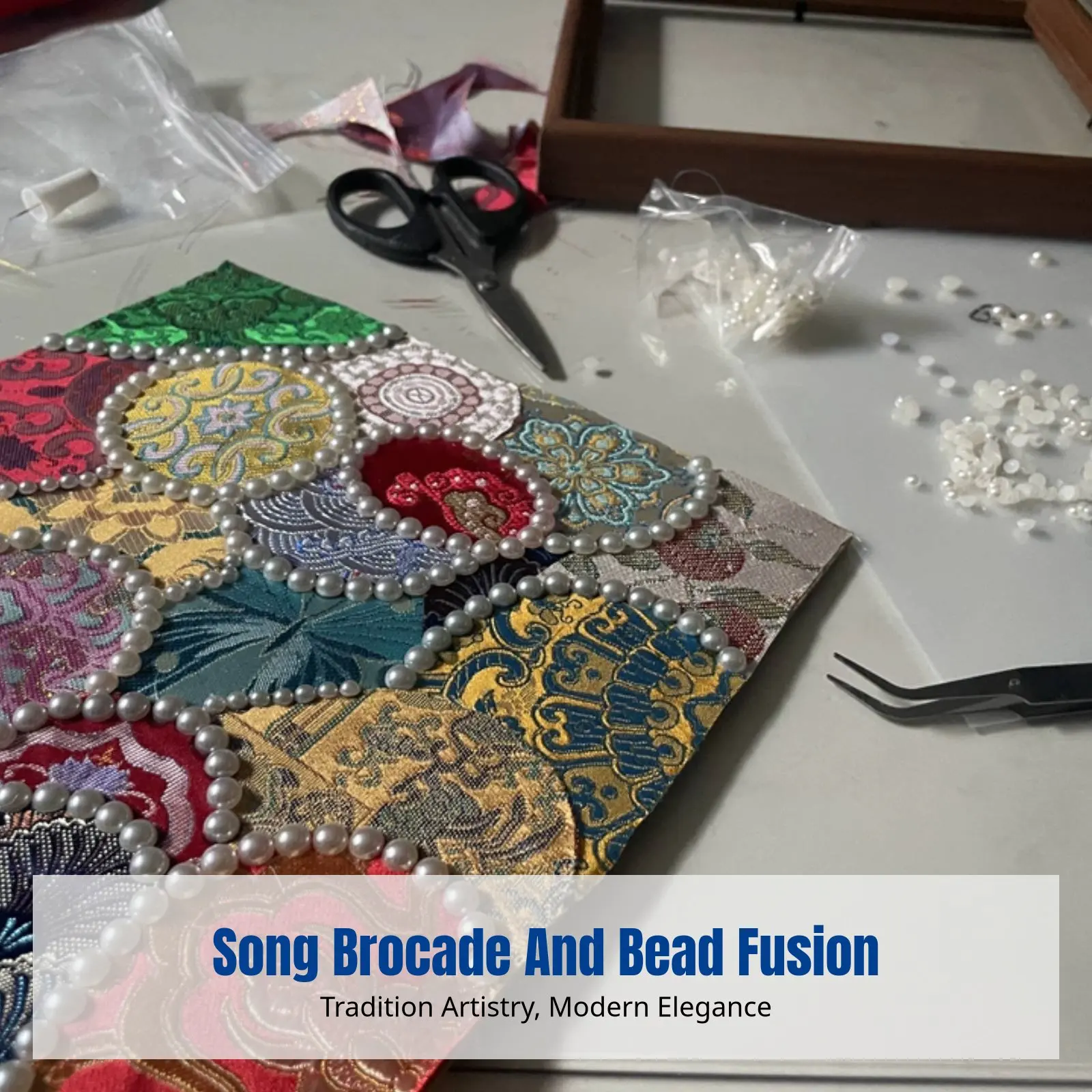 

Набор для рукоделия DIY: пэчворк из парчи, сборка из бисера, традиционная китайская ткань, Год Лошади, новогоднее искусство