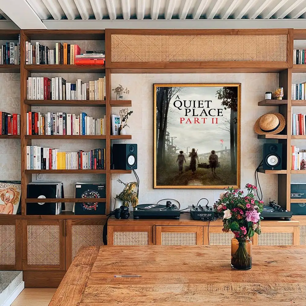 ملصقات كلاسيكية عتيقة من فيلم Q-Quiet P-Place عالية الجودة ملصقات جدارية فنية كلاسيكية لتزيين جدران غرفة المنزل