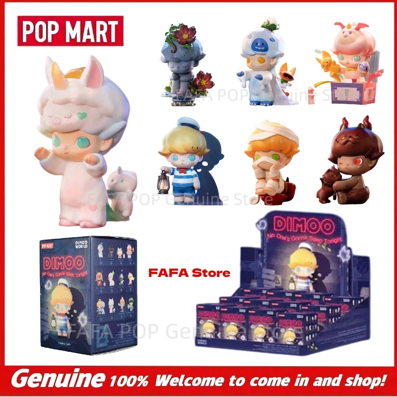 New Genuine POPMART DIMOO No One's Gonna Sleep Tonight Series Confirmed Blind Box Trendy Collectible Toy Ideal Gift For Fans
