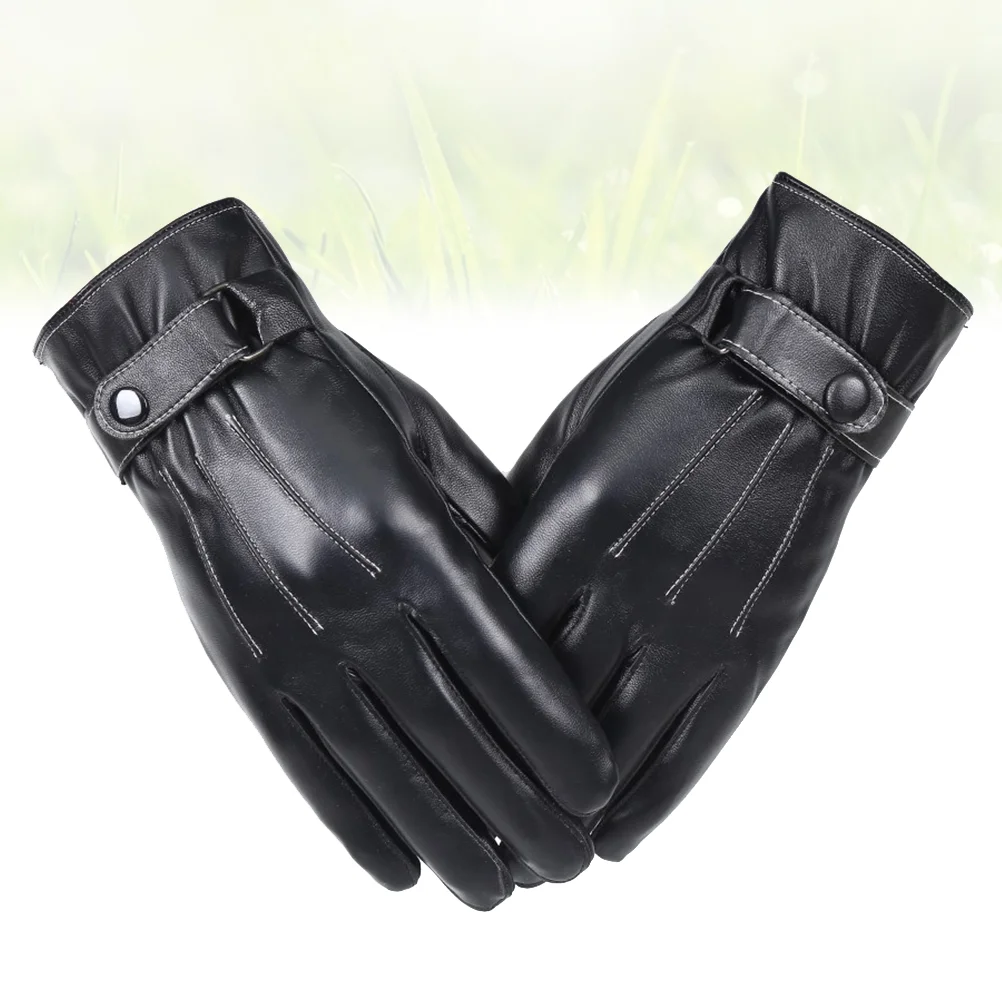 Winter Gloves Gym Workout Gloves Thicken Riding Touch Screen Gloves for Travel Outdoor (Black)