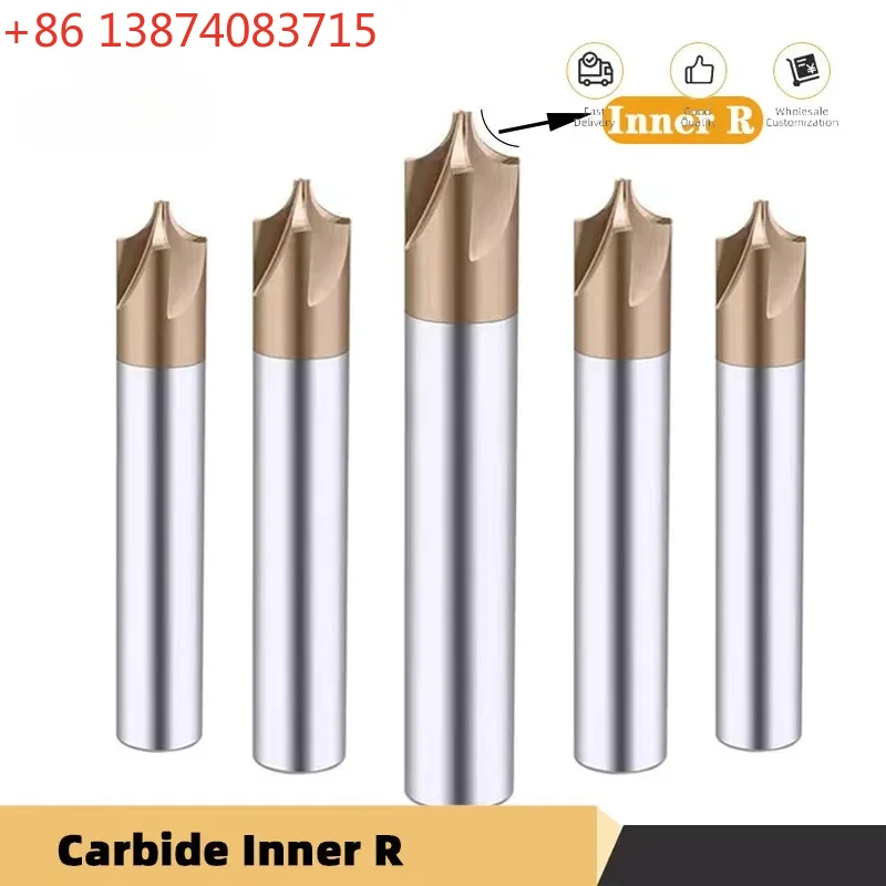 Carbide Radius Corner Rounding Cutter End Mill CNC Tool R0.5-R6 Chamfering Outside Radii Quarter Circle Router Bit