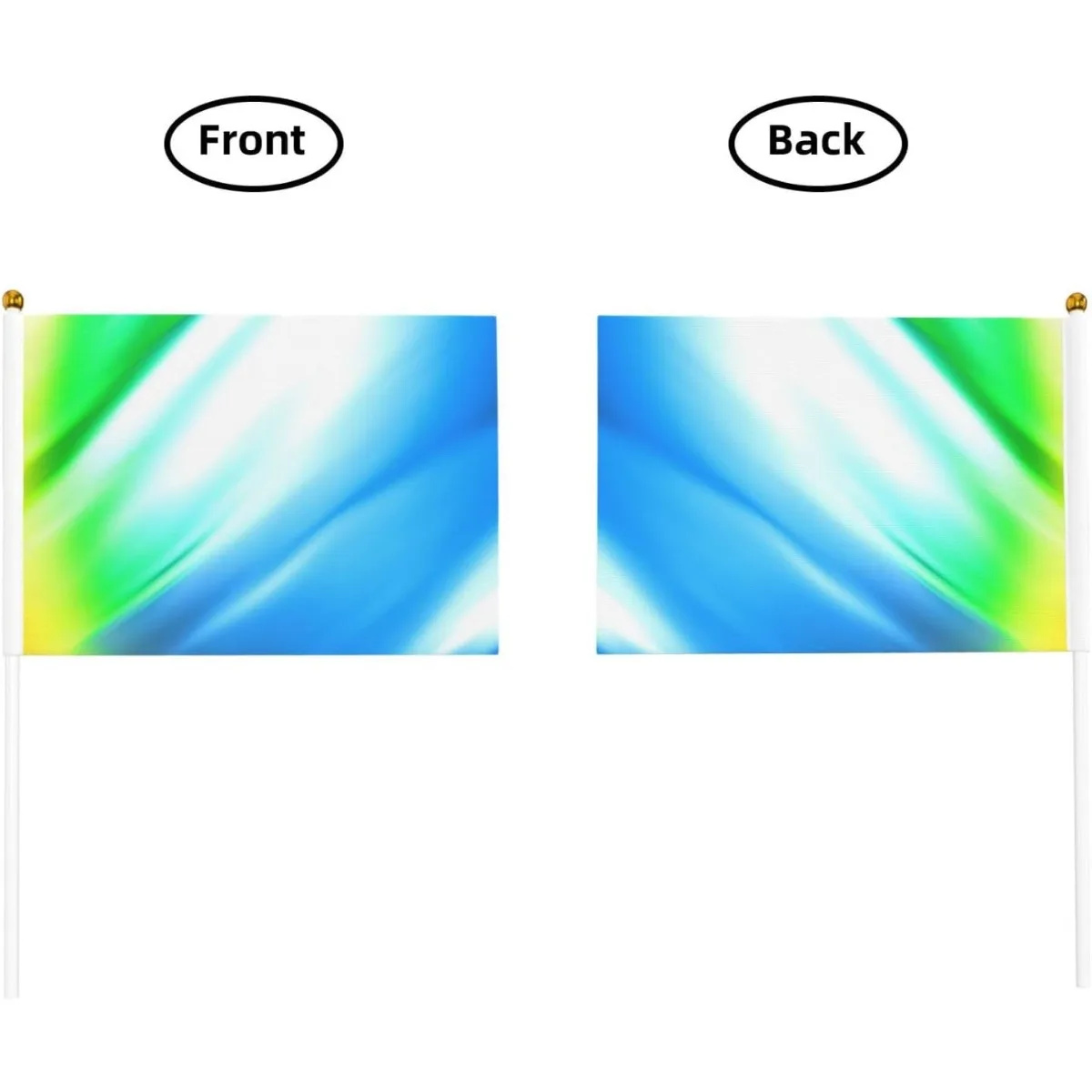 6-300PCS Custom Stick Flags 5.5x8.2 Inch Personalized Double Sided Handheld Flags Photo Logo Text for Sports Party