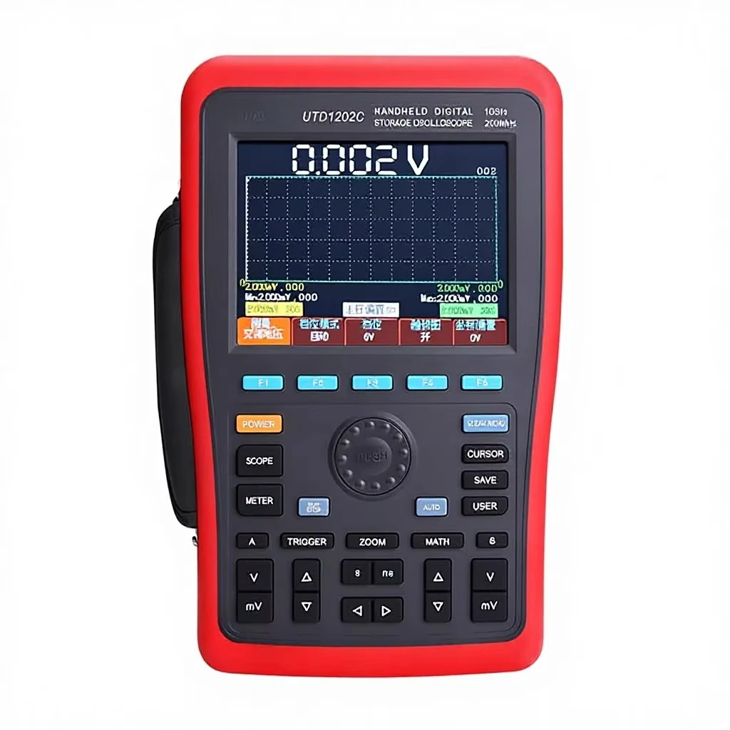 UTD1202C Handheld Digital Storage Oscilloscope + Waveform Generator + Multimeter 10 GS/s Sample Rate USB Roktools Supplier