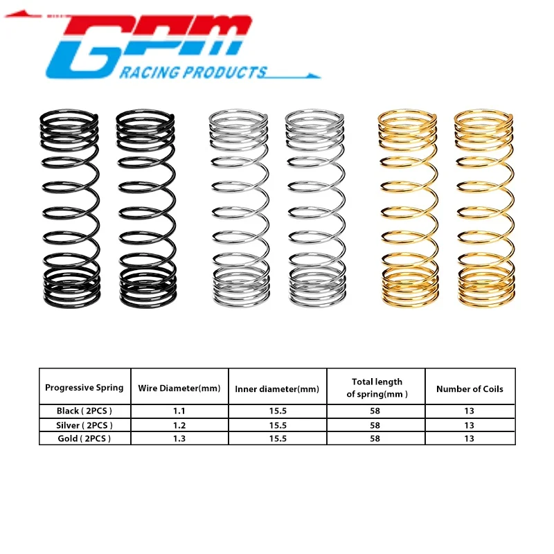 

GPM TXMM087/SP PROGRESSIVE SPRING SET FOR TRAXXAS MINI MAXX / MINI XRT RC Upgrade