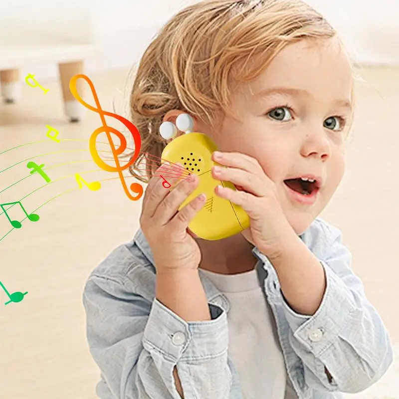 Cell Phone Toys For Kids Cartoon Music Toy Kids Phone Toy With Music Learning & Pretend Play Cell Educational Children's Pretend