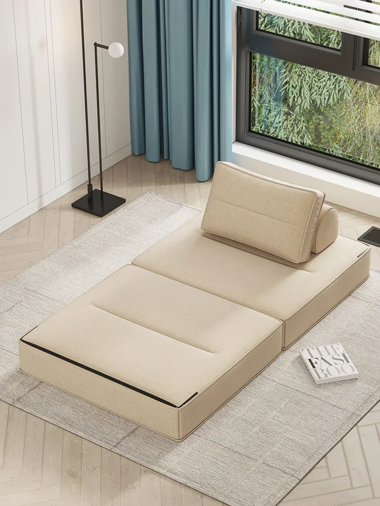 Foldable Sofa Bed Dual-Use Single Sofa Tofu Square Module Units Tatami Lounge Sofa Chair