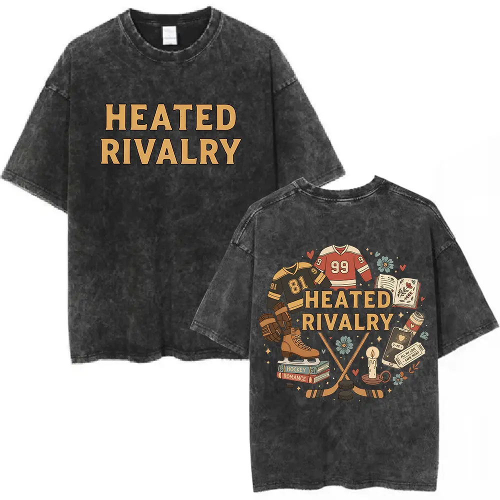 Heated Rivalry Shane Hollander‌ Ilya Rozanov Hollanov 2481 Vintage Washed T-shirt Men's Clothing Harajuku Short Sleeves T Shirts view 5
