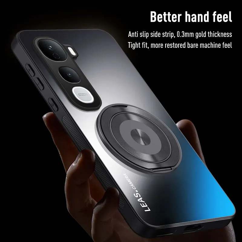 

For VIVO Y400 Case New Fashion AG Frosted Stand Hard Anti-drop Skin-friendly Case Cover For VIVO Y400 5G Shockproof Bumper Funda