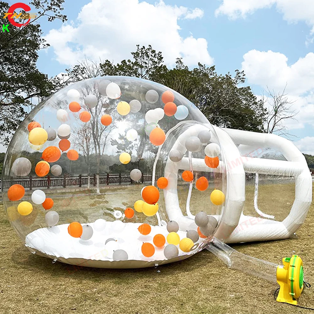 Free Shipping 4m Dia Money Bubble House Transparent Inflatable Wedding Bounce Tent Room for Sale