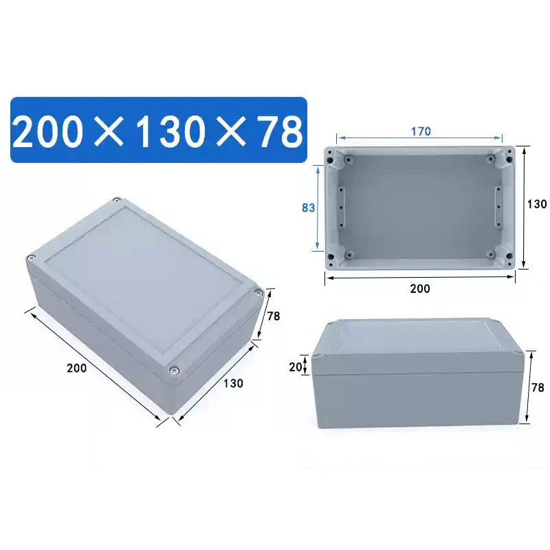 NONE Explosionsgeschützte, wasserdichte Aluminiumgehäusebox, elektronisches IP68, Projekt-Instrumentenkoffer, Projektbox, Anschlussgehäuse für den Außenbereich 4