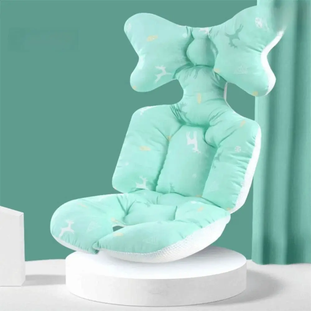 Soft Baby Stroller Cushion Cartoon Printed Comfortable Baby Pram Seat Mat Car Seat Breathable Dining Chair Cotton Pad Toddler