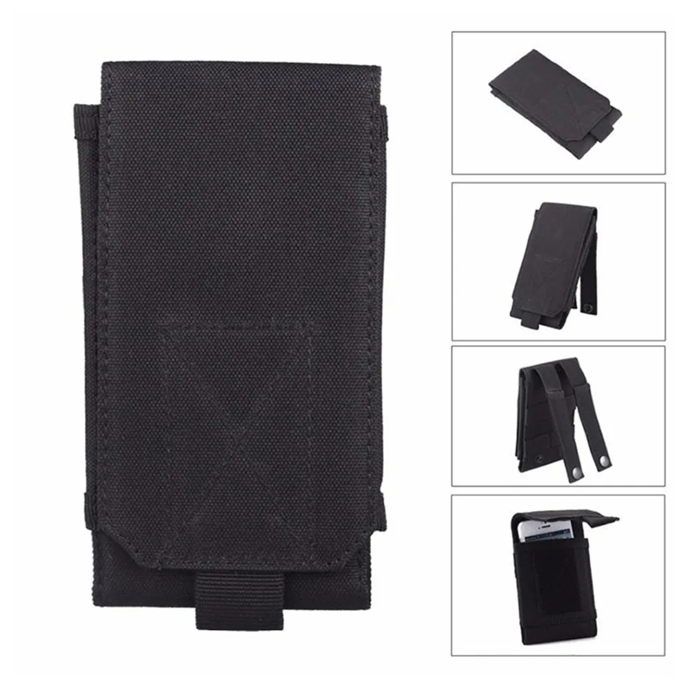 

2Pcs Outdoor Waist Pack Black 6 Inch Multifunction Running Belt Pouch Mobile Phone Case Portable Sports Fitness Travel Climbing