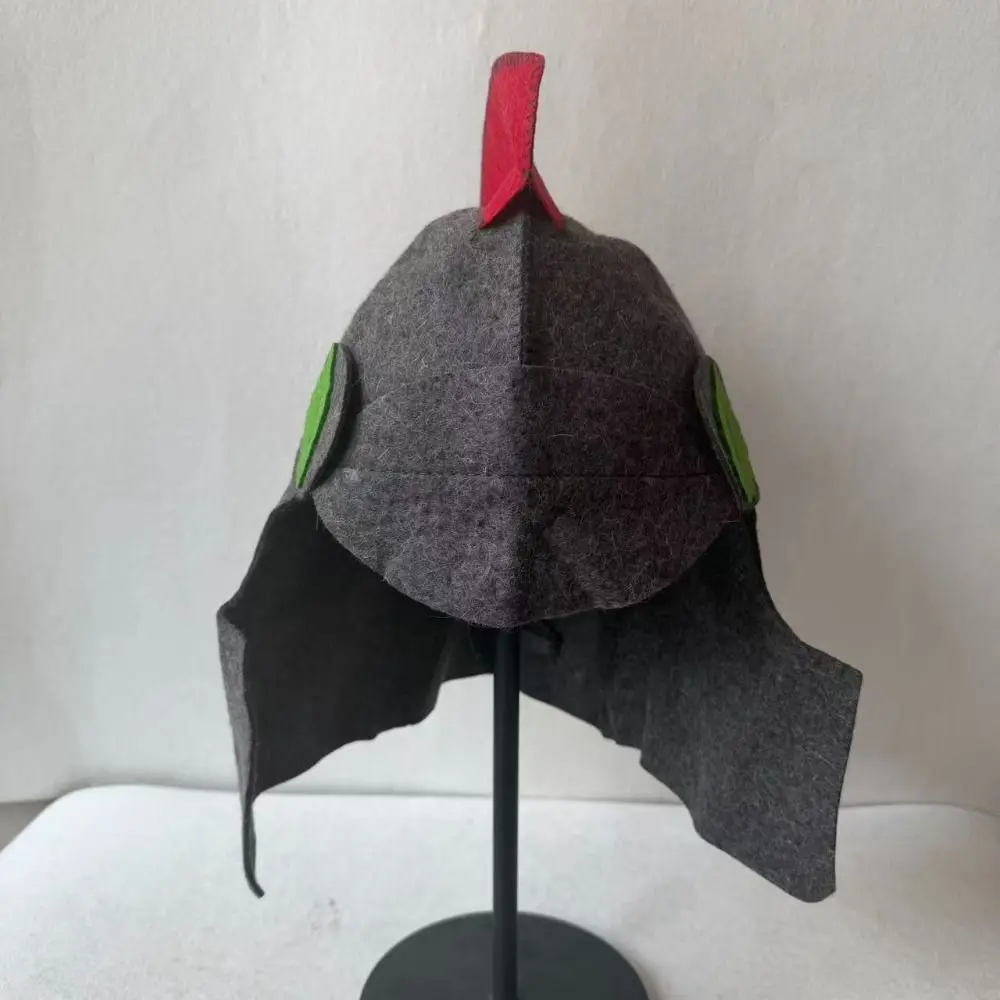 Spartan Warrior Design Sauna Cap Thick Wool Felt High Temperature Resistance Bath Hat Lightweight Secure Fit Steam Room Hat