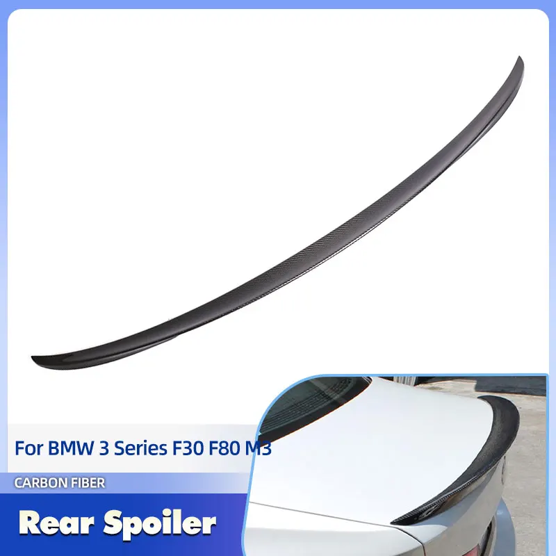 Car Rear Trunk Spoiler Wings Carbon Fiber for BMW 3 Series F30 F80 M3 Sedan 2012-2017 Rear Spoiler Boot Wing Lip Body Kit FRP