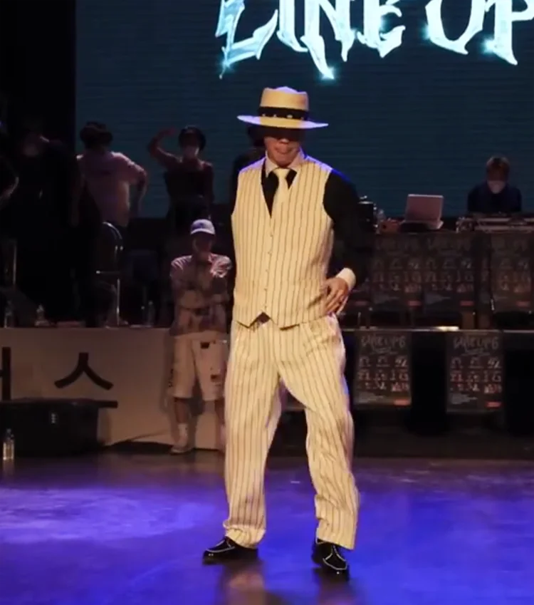 White Striped Suit For Man Hip Hop Kpop Stage Performance Outfit Jacket Pants Adult Street Dance Costume Male Dance Wear