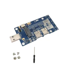 NGFF To USB 3.0 Board M.2 Key B Riser Card LTE 4G 5G To USB3.0 Dongle With Dual Nano SIM Antenna For EM06-E EM12-G RM520N RM530N