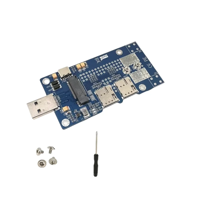 ngff para placa usb 30 cartao m2 key b riser lte 4g 5g dongle usb antena dupla nano sim em06 e em12 g rm520n rm530n 01