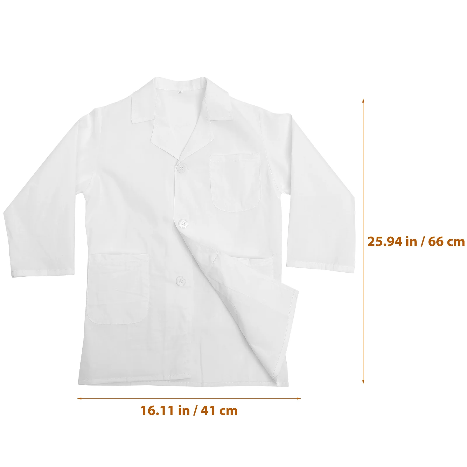 Bata de laboratorio para niños, disfraz de médico para niños, talla XS, 105cm, lavable, reutilizable, abrigo de científico para fiesta, actuación, fotografía, baile