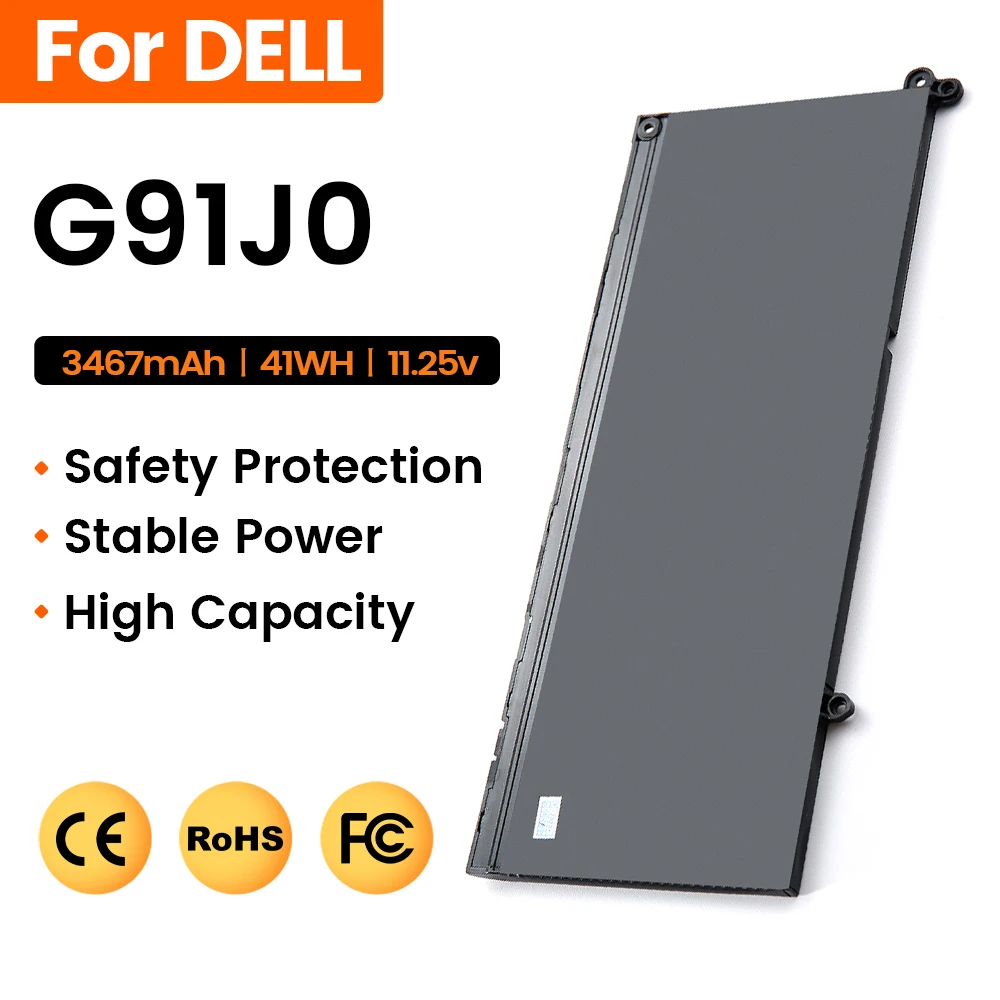 Batería BGBT G91J0 V6W33 para Dell Inspiron 15 5510 3511 Inspiron 14 5410 5415 5420 Latitude 3420 3520, Nueva Batería para Portátil