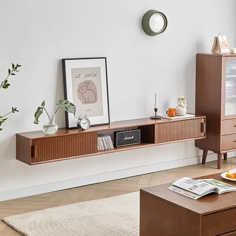 

Modern Style Floating Tv Stands Monitor Shelf Solid Wood Large Nordic Tv Cabinet Wall Mounted Moveis Para Casa Room Furniture