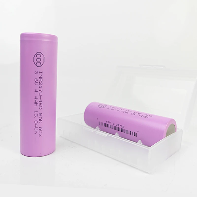 オリジナル BAK 21700 45D 3.6V 4500mAh テーブルレスバッテリー 60A 最大放電電流低抵抗 21700 セル充電式電池