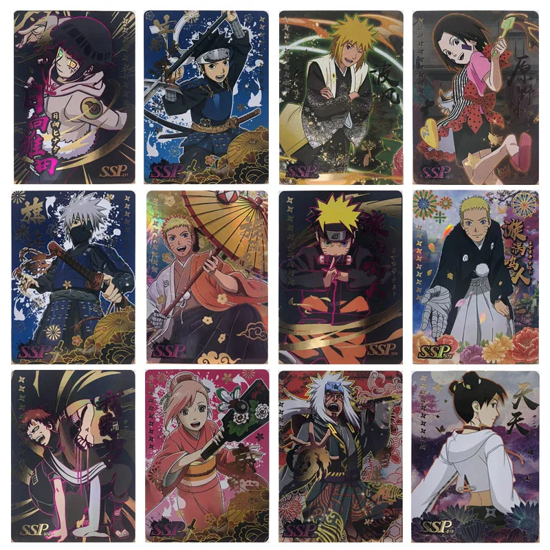 

NARUTO SSP Cards Anime Uzumaki Naruto Hyuga Hinata Hatake Kakashi Namikaze Minato Uchiha Sasuke Rare Card Collection Boys Toys