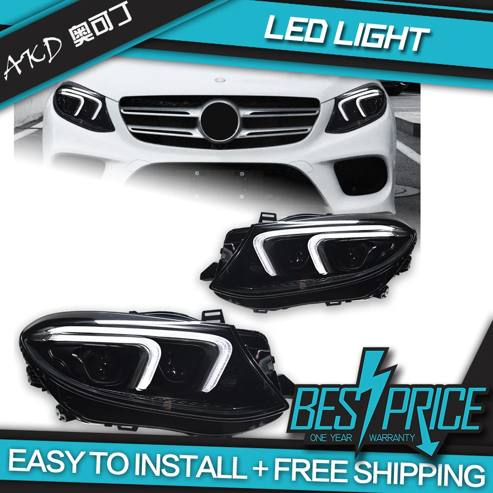 AKD Car Styling Head Lamp for Benz GLE W166 Class headlights 2015-2019 LED Headlight Dynamic Auto Accessories