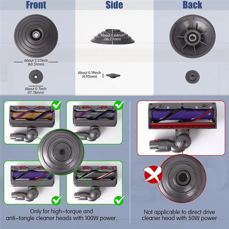 Ball Wheel for High Torque Cleaner Head Replacement for Dyson V10 V11 V15 Vacuum Cleaner 100W High Torque Ball Wheels image 5