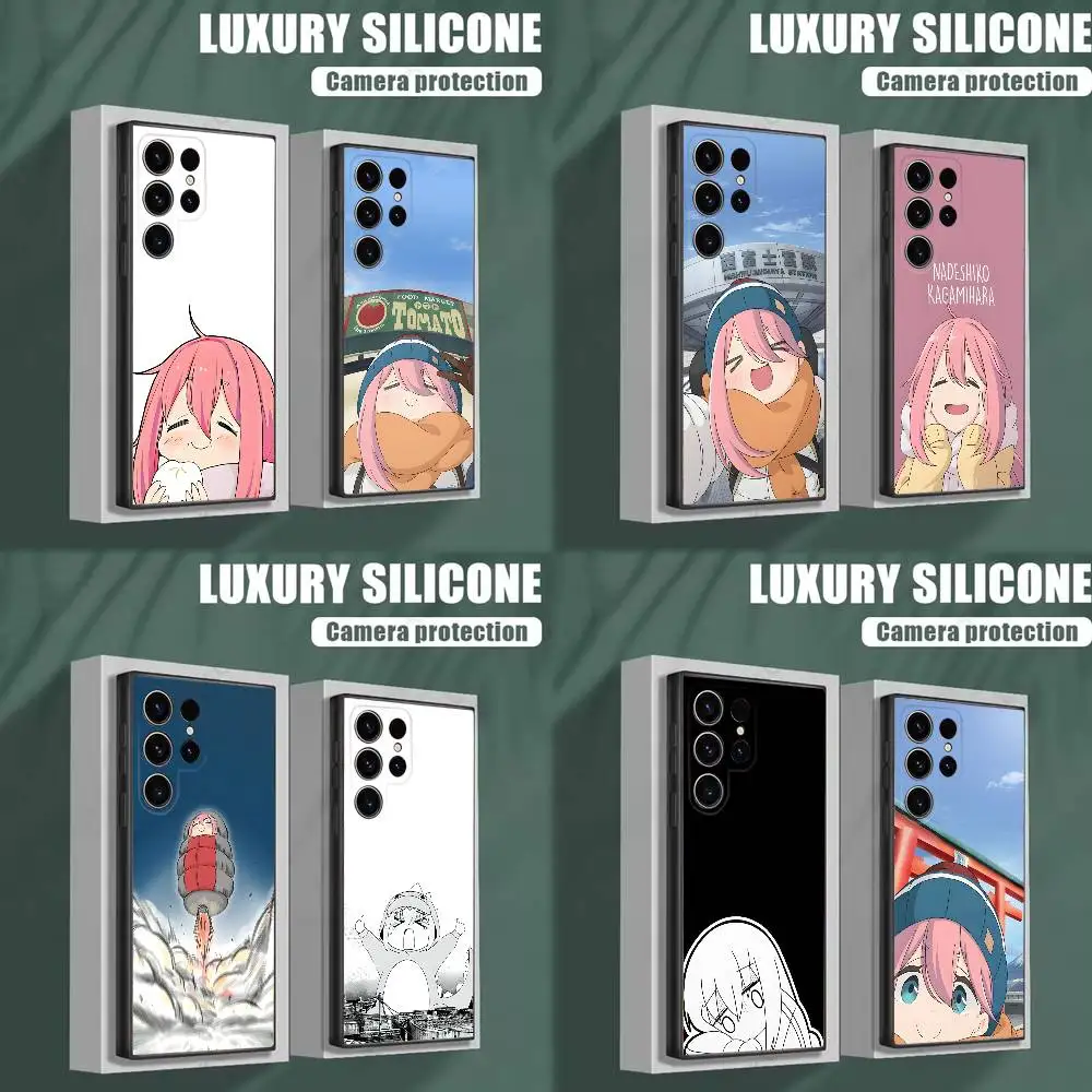 

N-Nadeshiko Kagamihara Phone Case For Samsung S25,S24,S23,S22,S21,S20,S10,Ultra,Plus,Lite,FE,Soft Silicone Black Cover